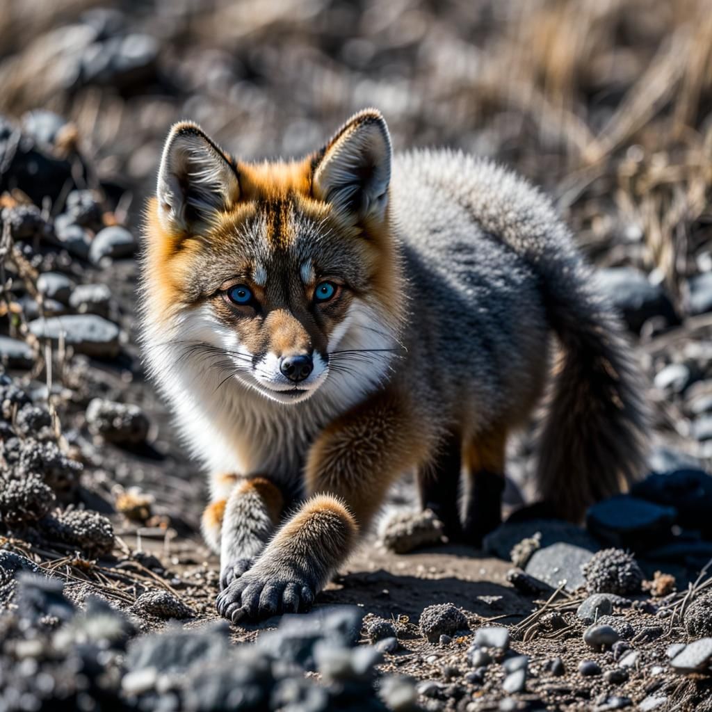 Unique Tibetan Fox Portrait in Sharp Focus