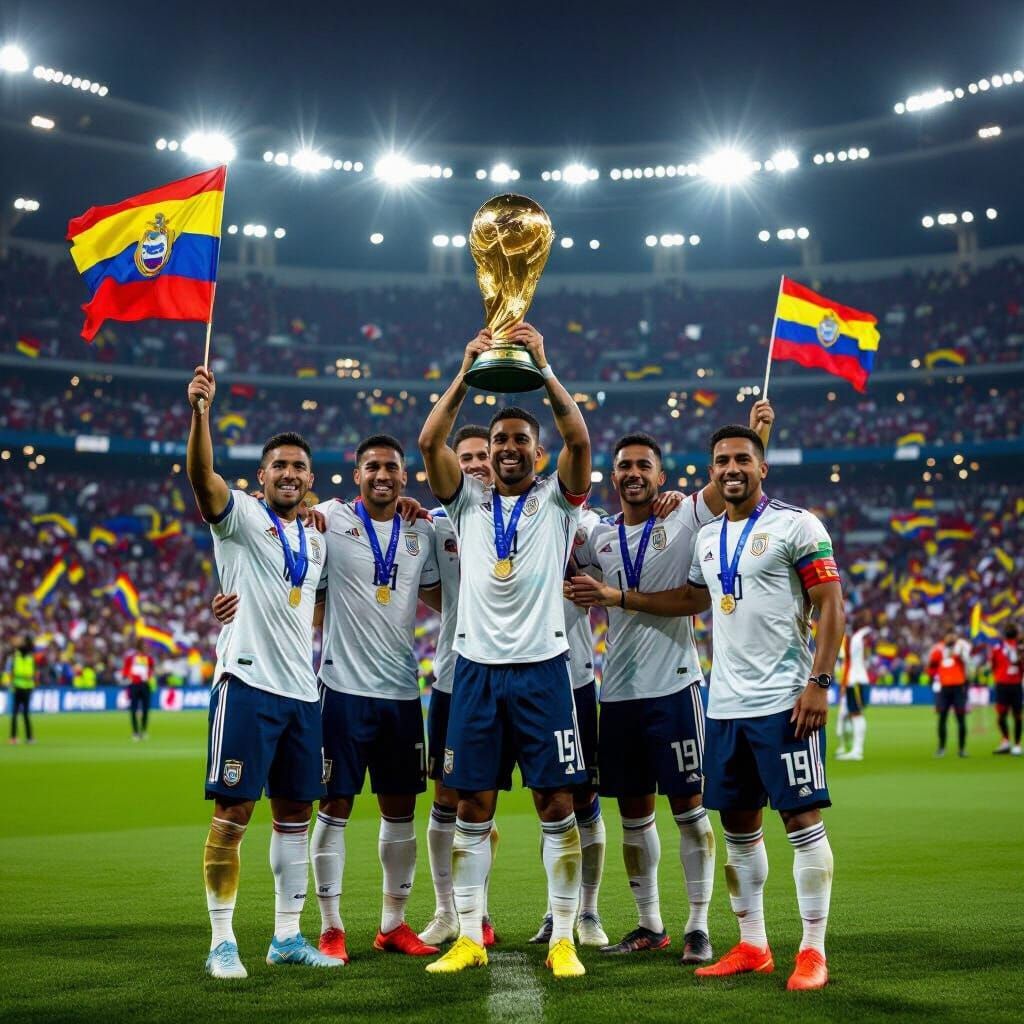 Ecuador Team Celebrates World Cup Win