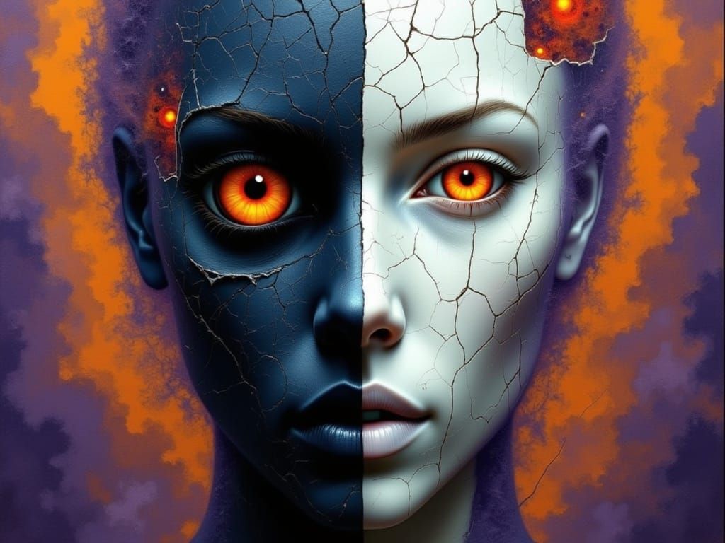 Ethereal Duality in a Kaleidoscope of Color