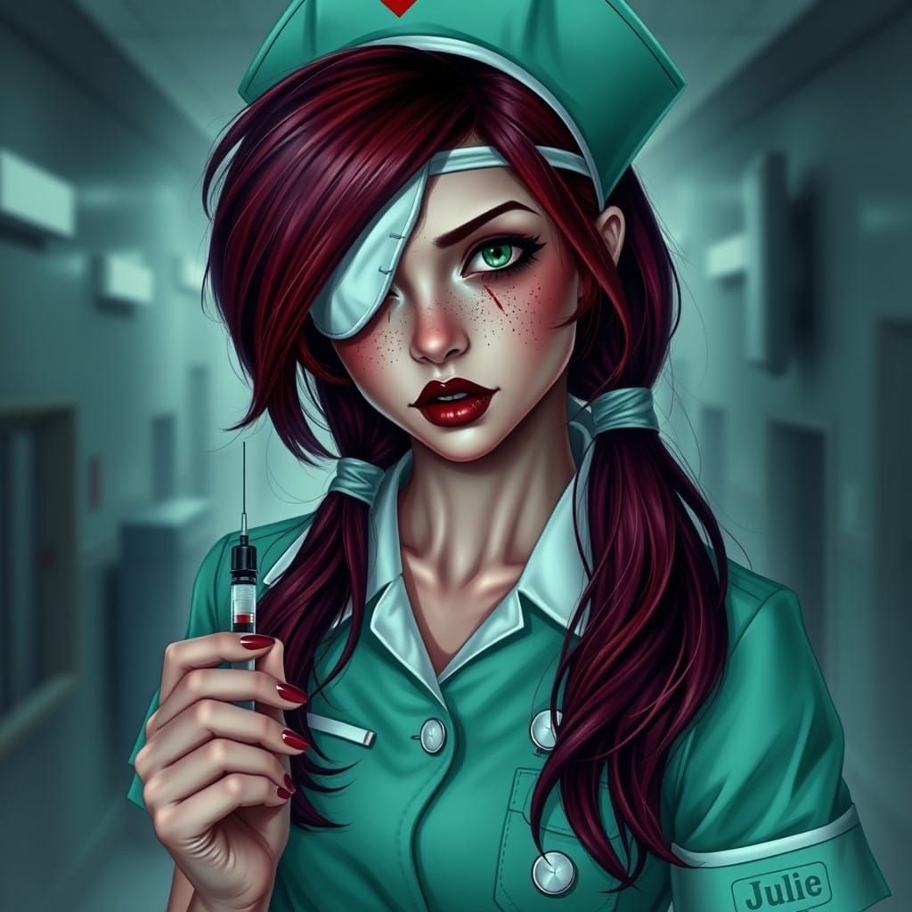 Creepy Nurse Julie in Ethereal Fantasy Hospital