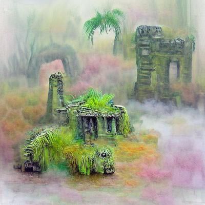 Lush Jungle Temple Ruins