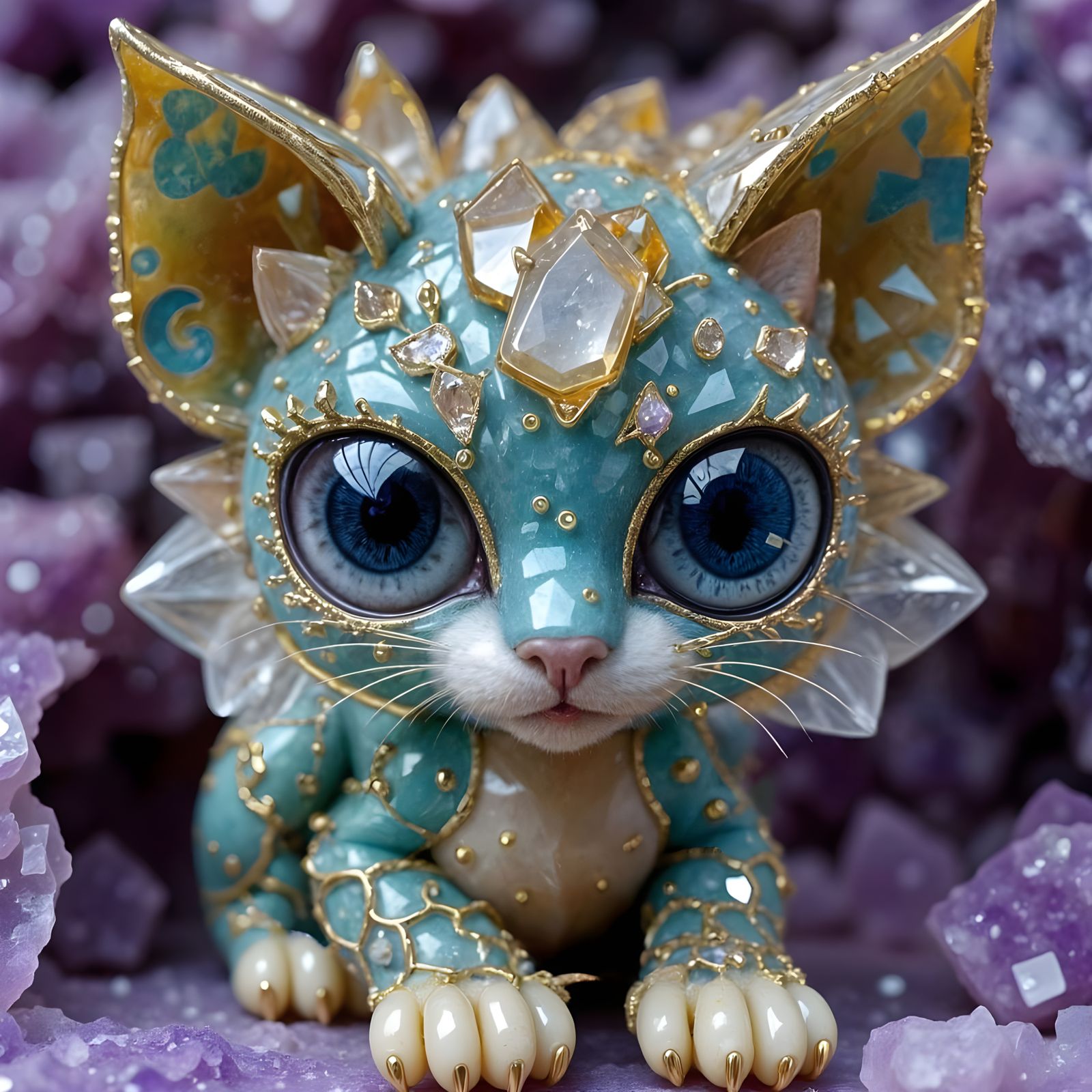 Opal + Amber + Quartz + Amethyst = Cat