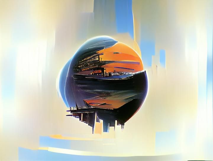 Futuristic Cityscape Concept Art on Distant Planet
