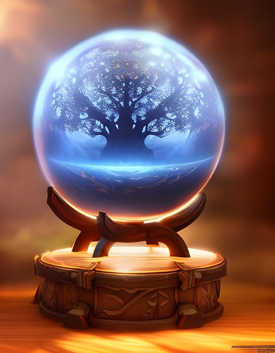 Mystic Orb with Yggdrasil Pattern, Dreamscape Light