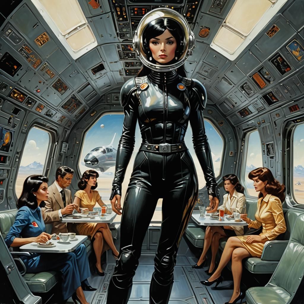 Woman in Alien Spaceship, Sci-Fi Portrait