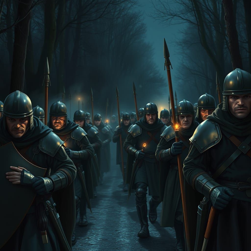 Medieval Warriors Endure the Dark March