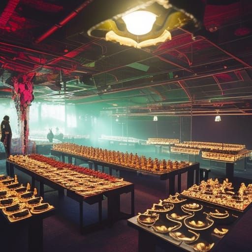 Dark Candy Skull Feast in Hyperdetailed Style