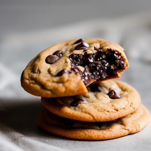 Delicious Chewy Chocolate Chip Cookies, Professional Photogr...