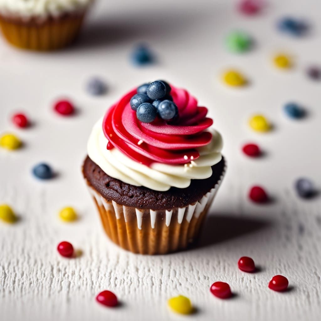 Miniature Tilt-Shift Cupcake in Sweetcore Style