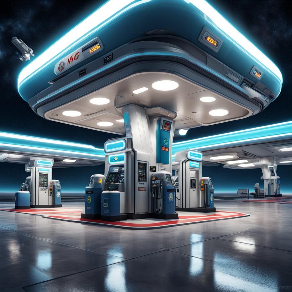 Intergalactic Gas Station in Space Station