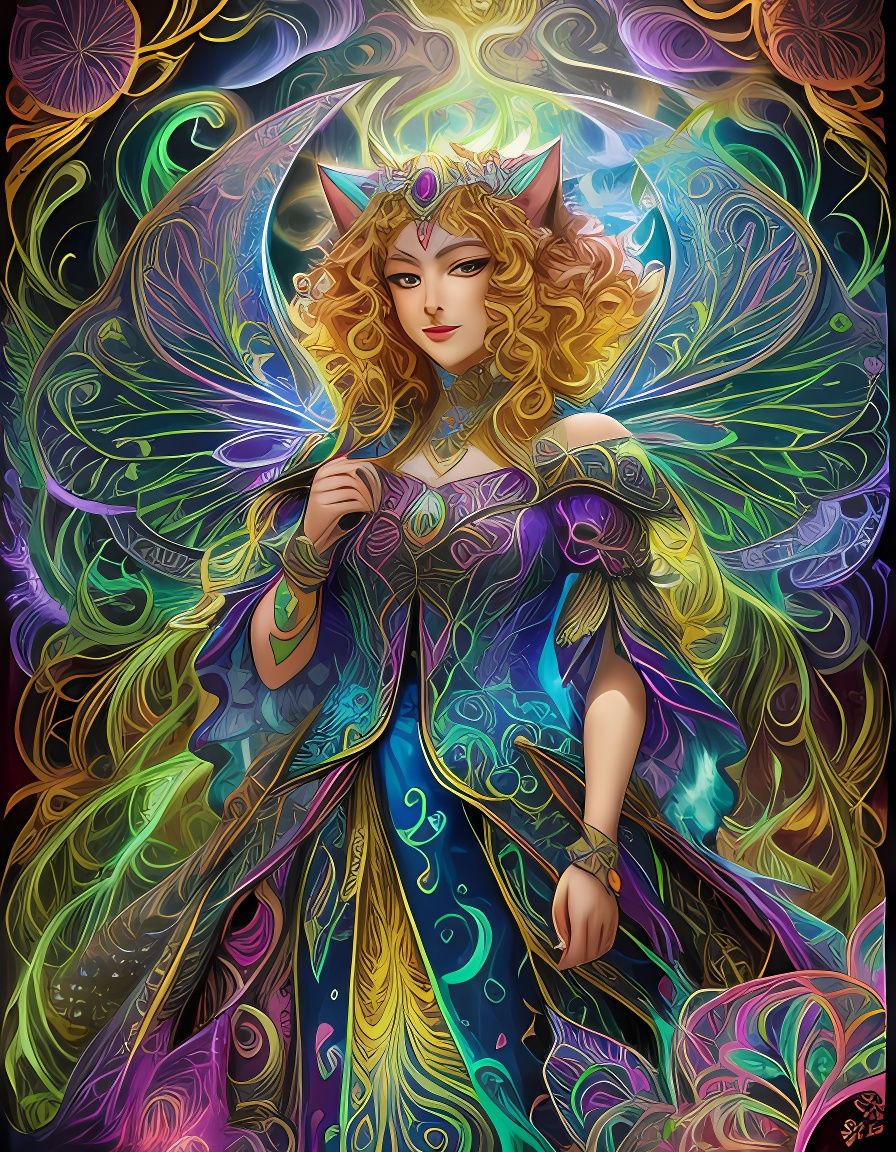 Epic Fantasy Cat Conquers the Cosmos in Vibrant 80s Anime St...