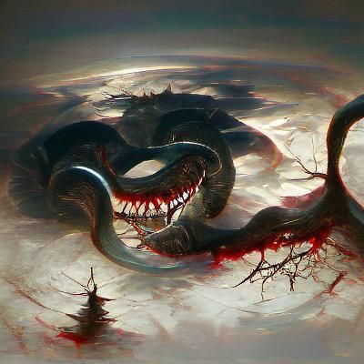 Sinister Ouroboros Serpent in Dark Fantasy Style