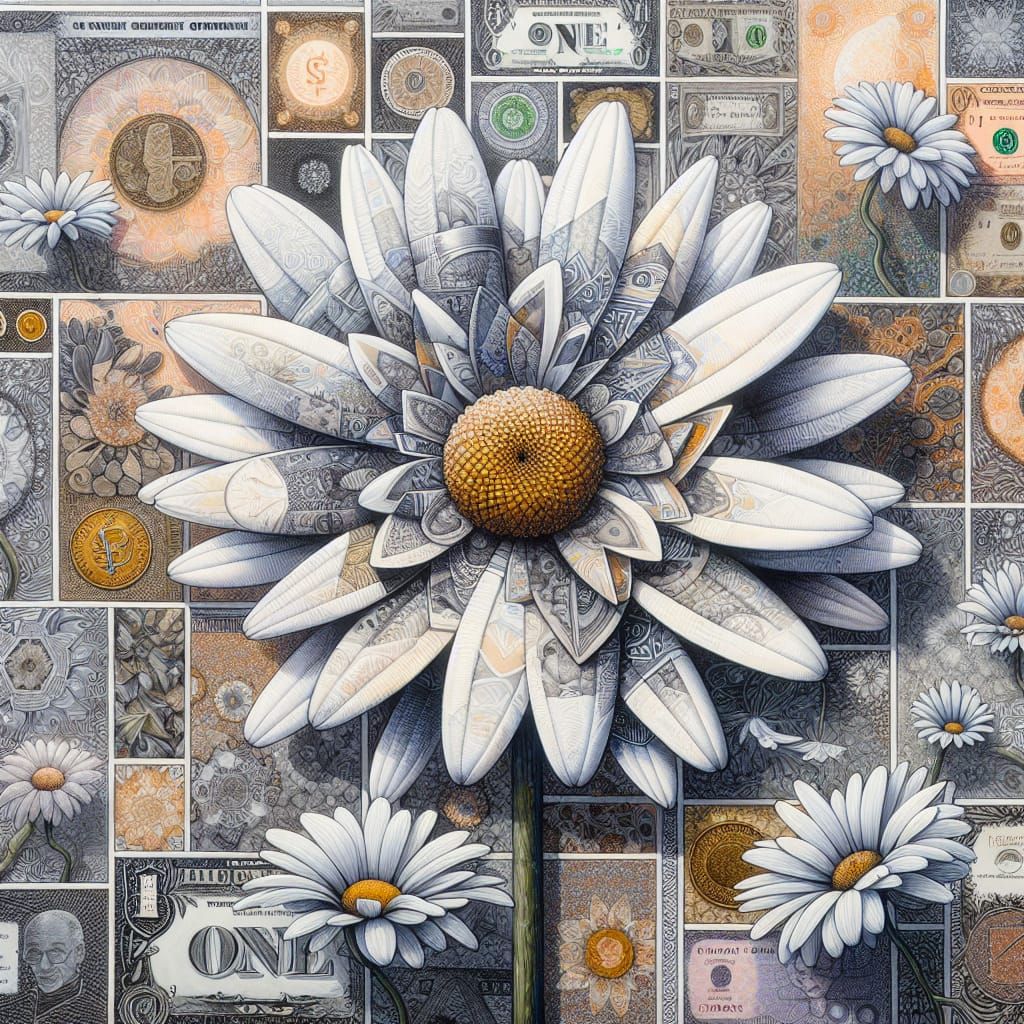 Money Daisy: A Symbolic Banknote Flower