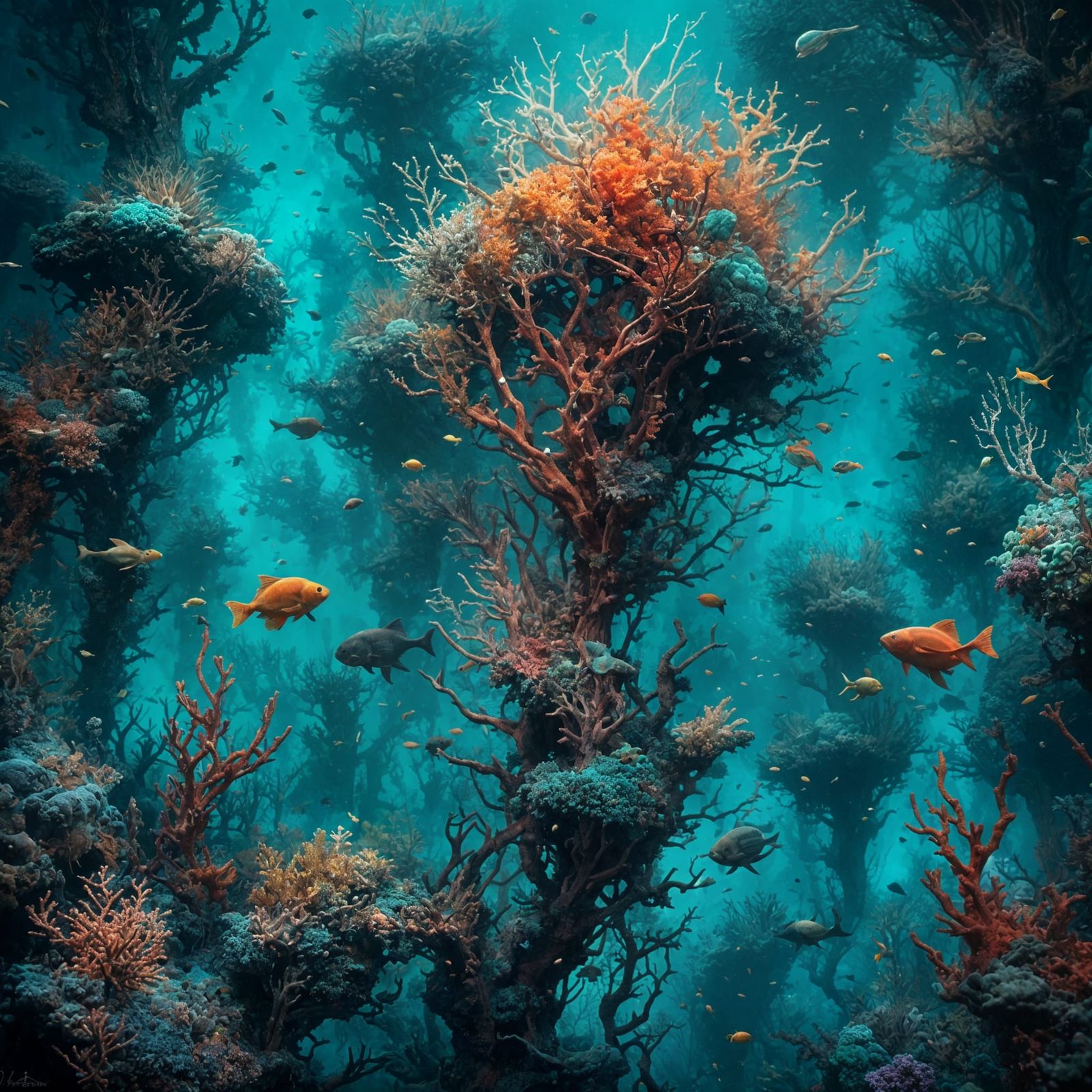 Surreal Coral Reef Teeming with Unknown Life