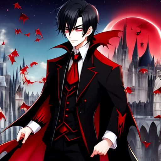 Handsome Vampire in Chibi Style