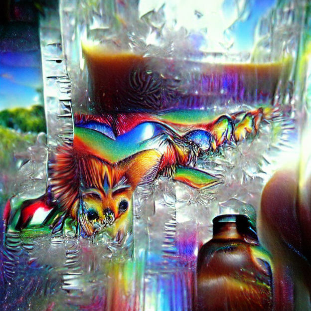 Abstract Rainbow Liquid Crystalline Design
