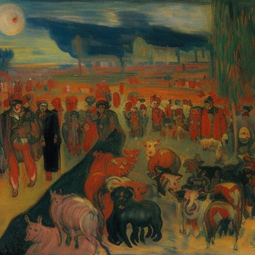 Vampire Selling Pigs: Ensor and Saryan Style