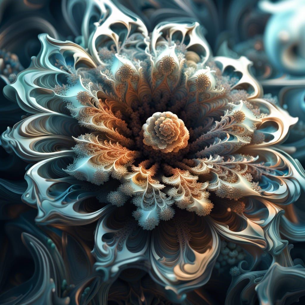 Fractal Flower Close-Up: 8k Octane Render