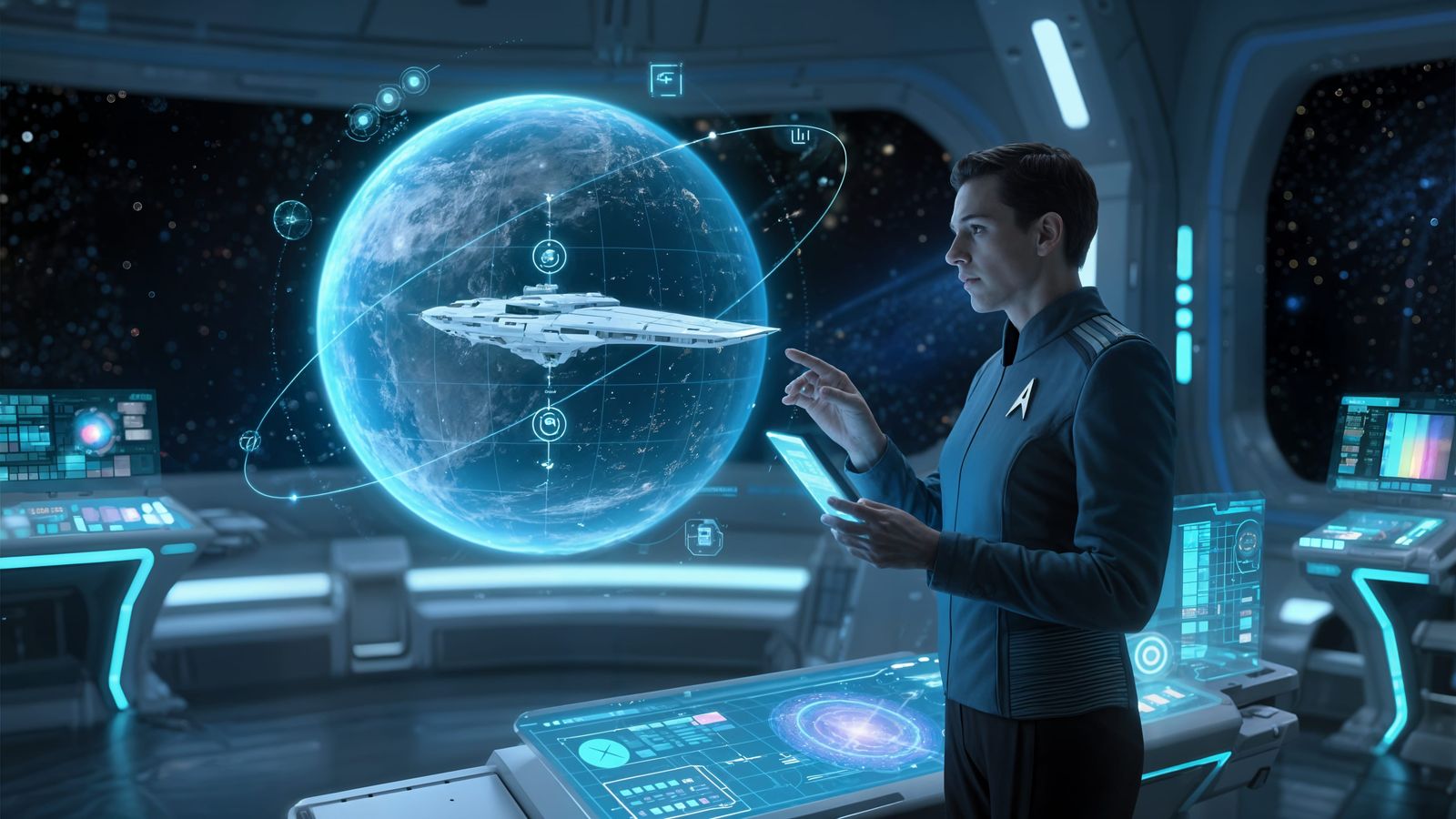 Holographic Astrometrics Lab with Science Officer