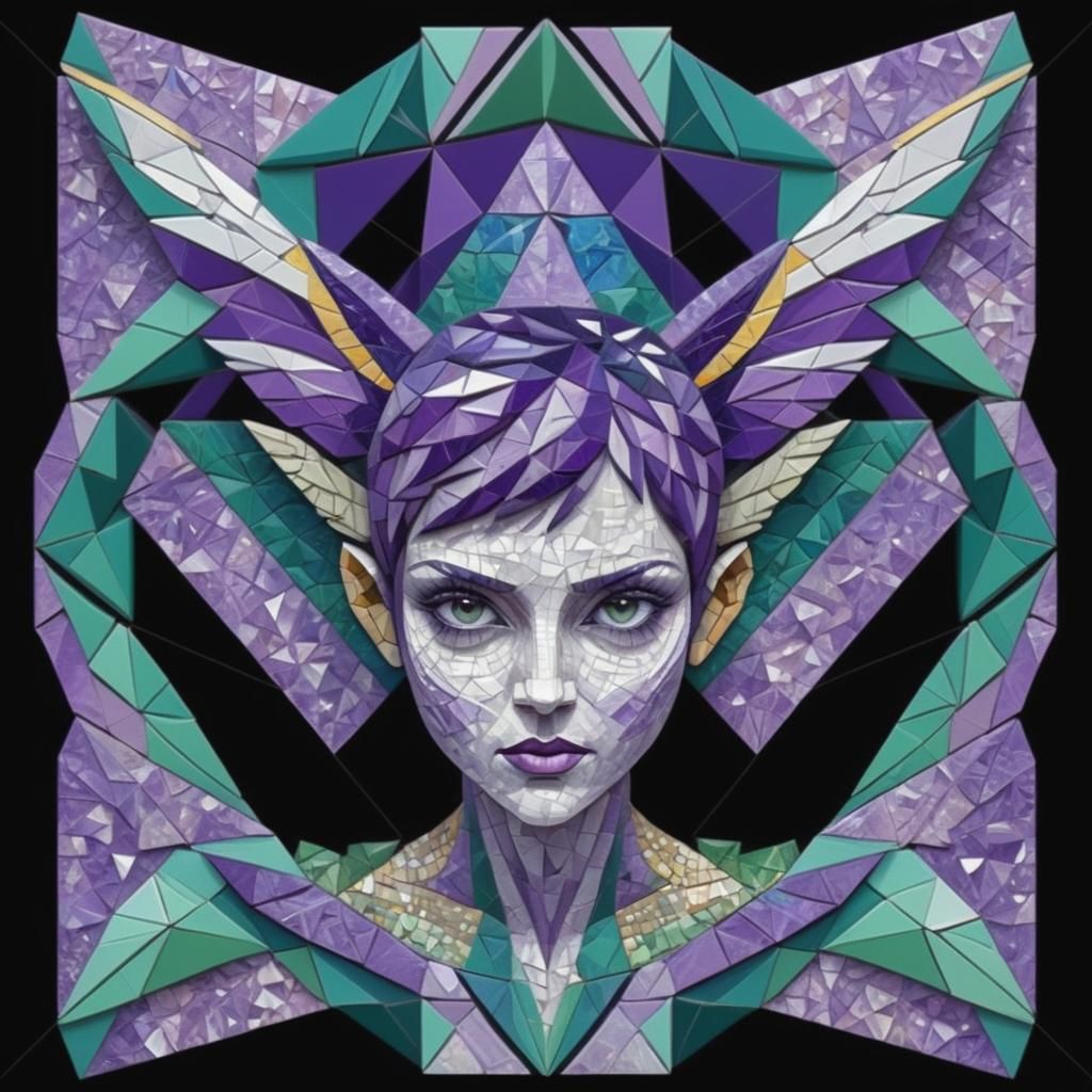 Mosaic purple pixie
