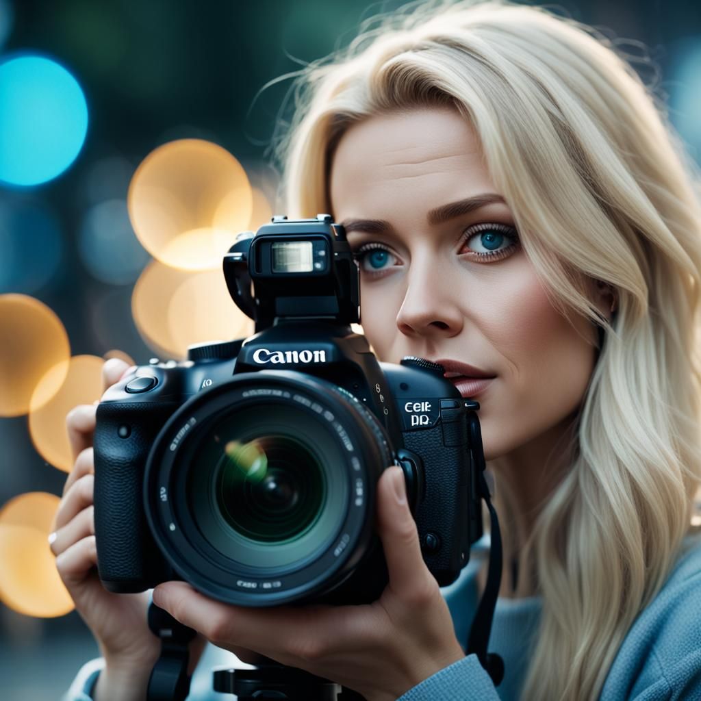 Beautiful Blond Woman in Hyper-Realistic Cinematic Portrait