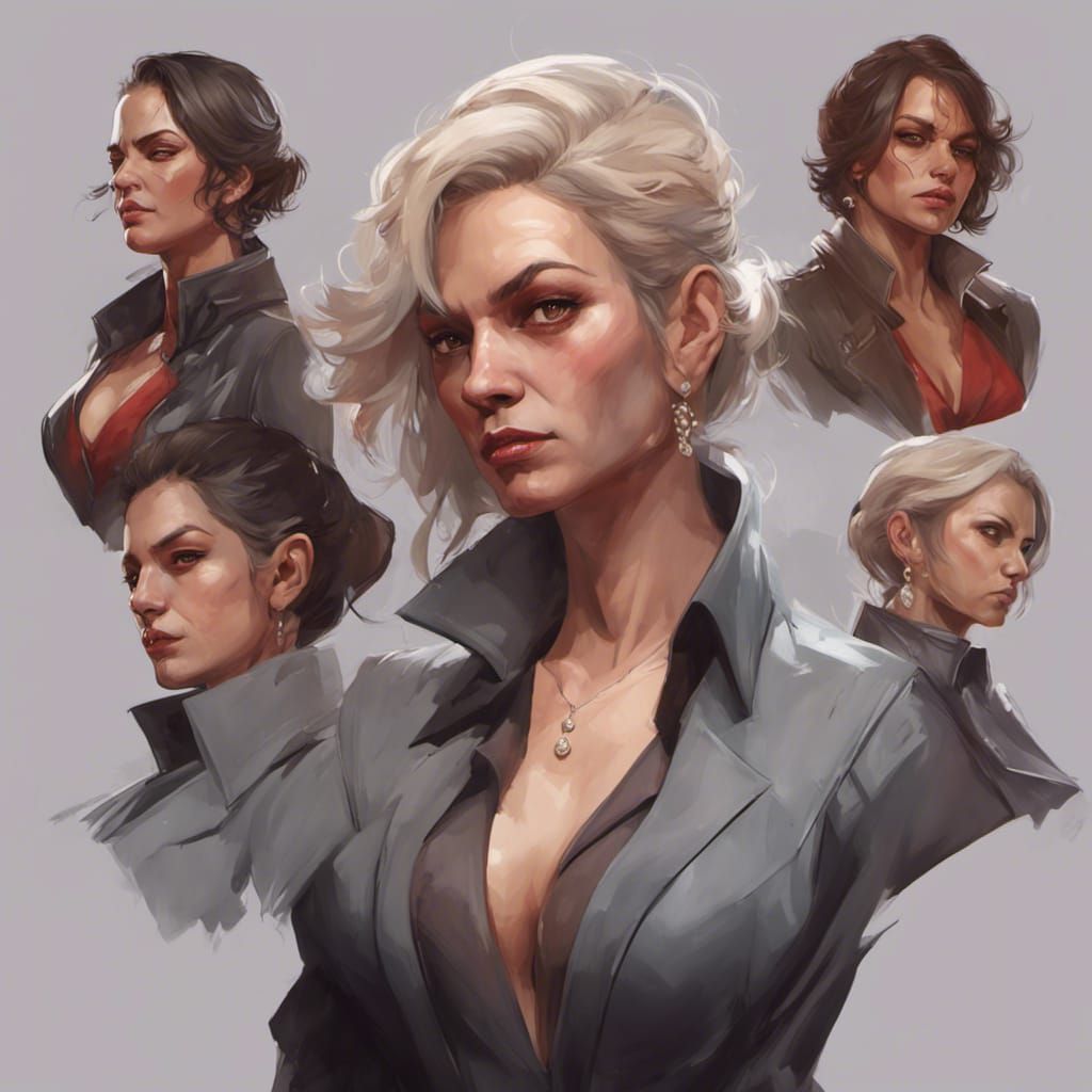 Detailed Portrait of a Female Mafia Boss