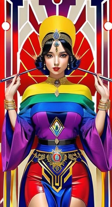 Colorful Art Deco Design in 4K Resolution