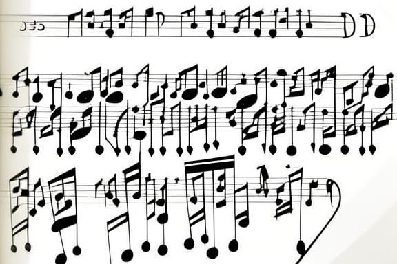 Monochrome Musical Face Inspired by Graphic Notation