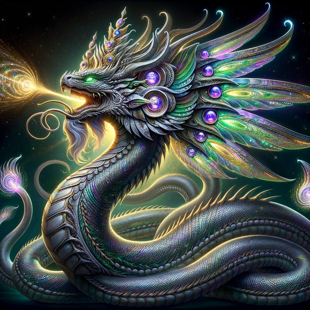 Serpent of Balance Radiates Wisdom and Power