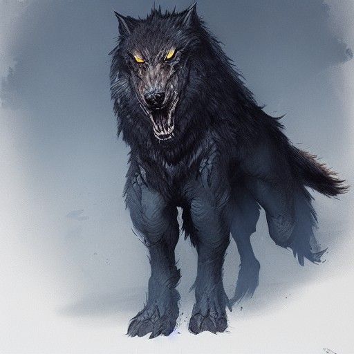 Sinister Dire Wolf in Gothic Style