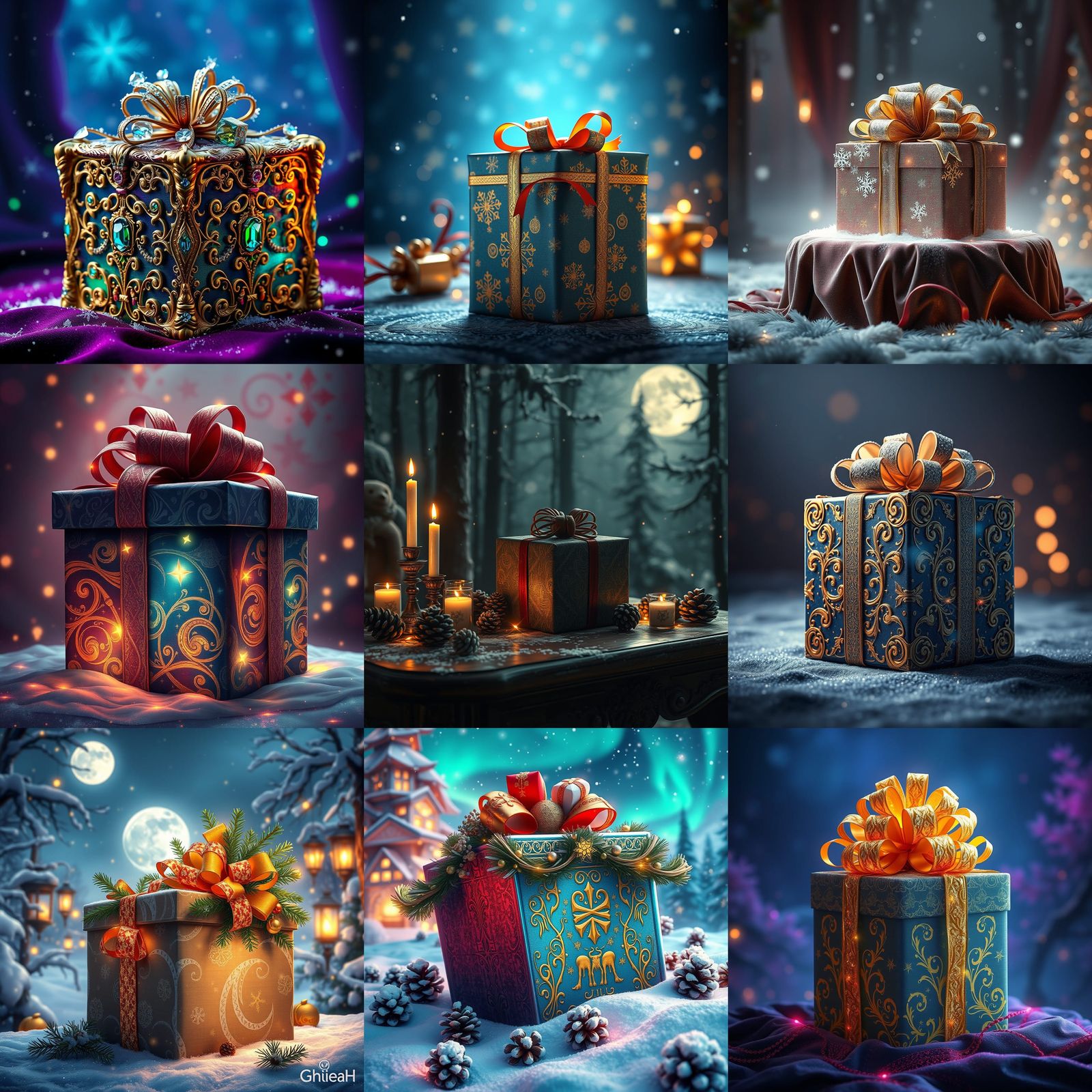 Fantastical Christmas Present in Detailed Matte Painting