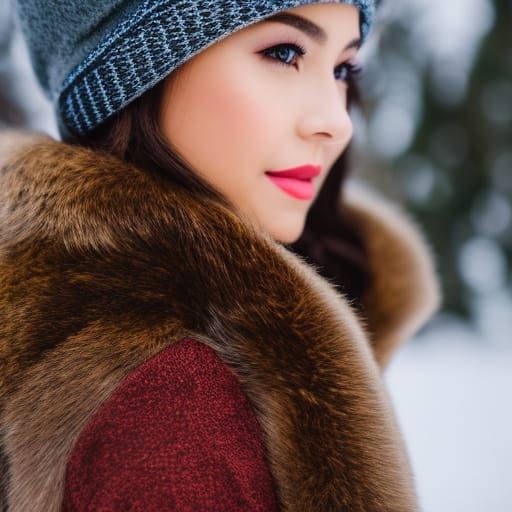 Winter and Spring Divided: A Hyperrealistic Portrait