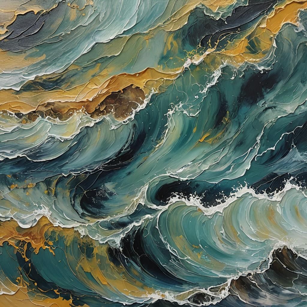 Abstract Waves of Darkness Reveal Fleeting Moments