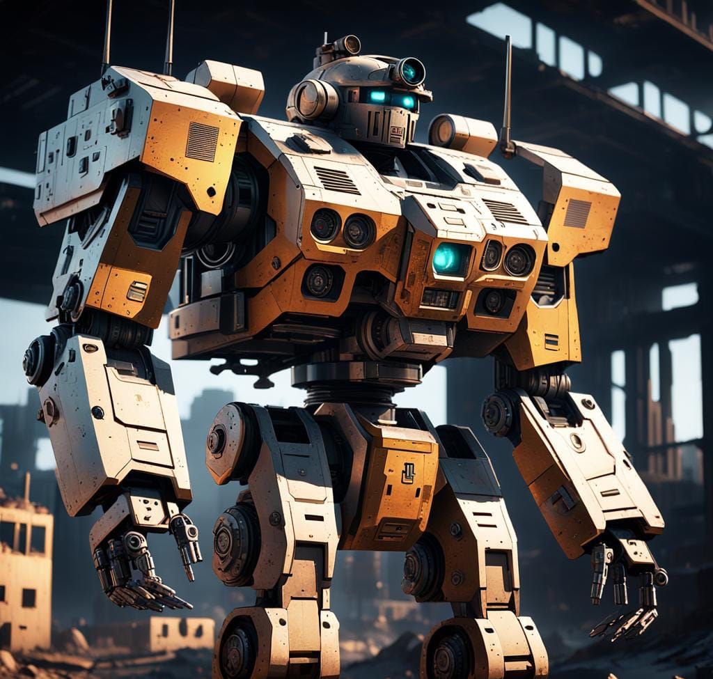 T56 GMC American Sniper Mech in Sci-Fi Style