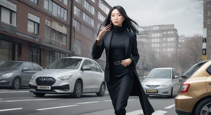 Candid KPOP Star in Cubist Councilhouse Scene