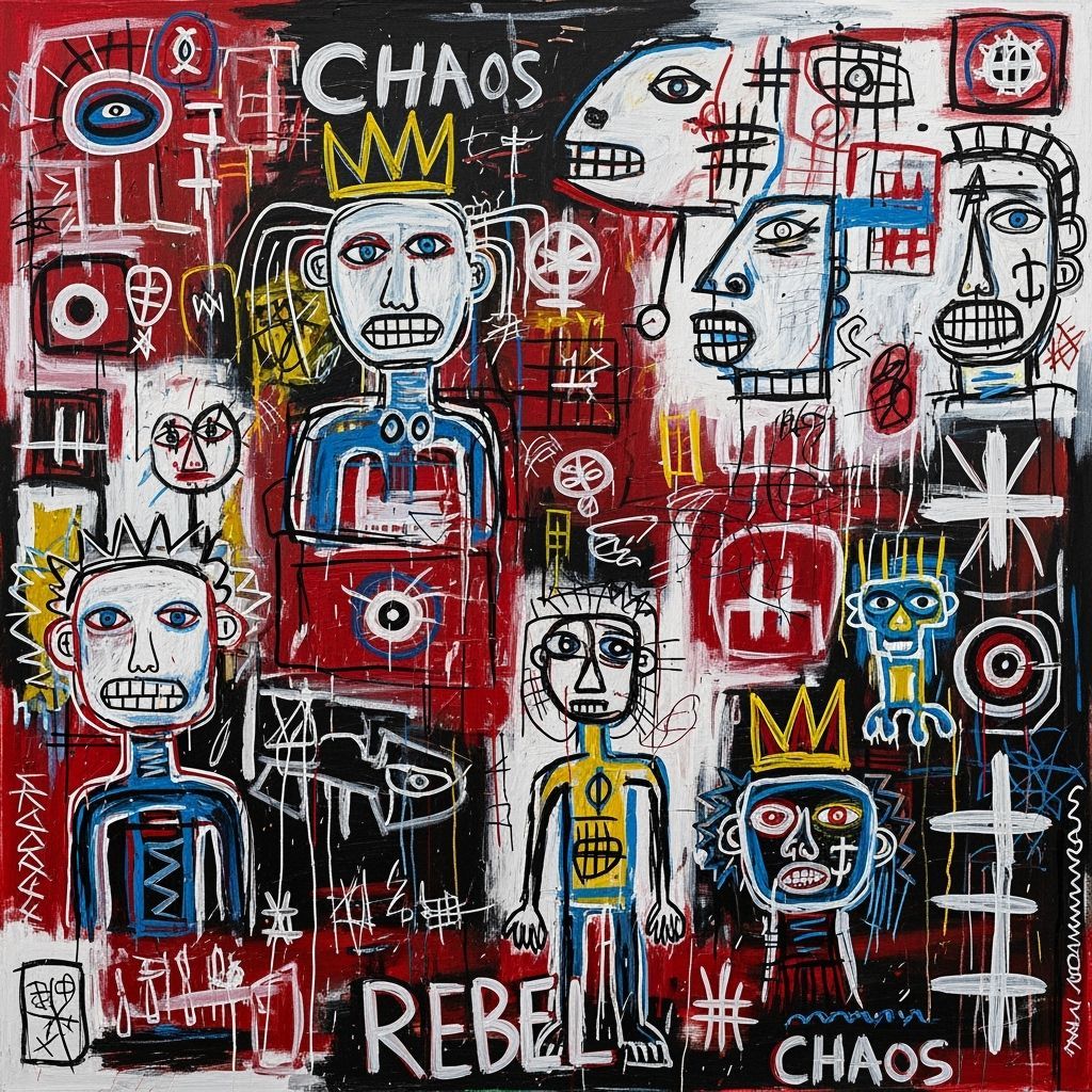 Chaotic Figures in Neo-Expressionist Style