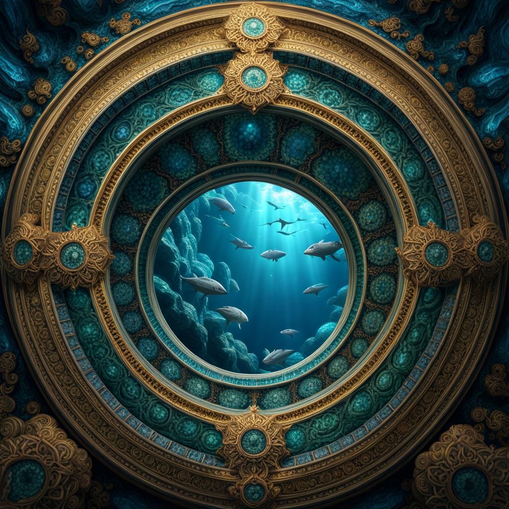 Underwater Mosaic Mandala Portal