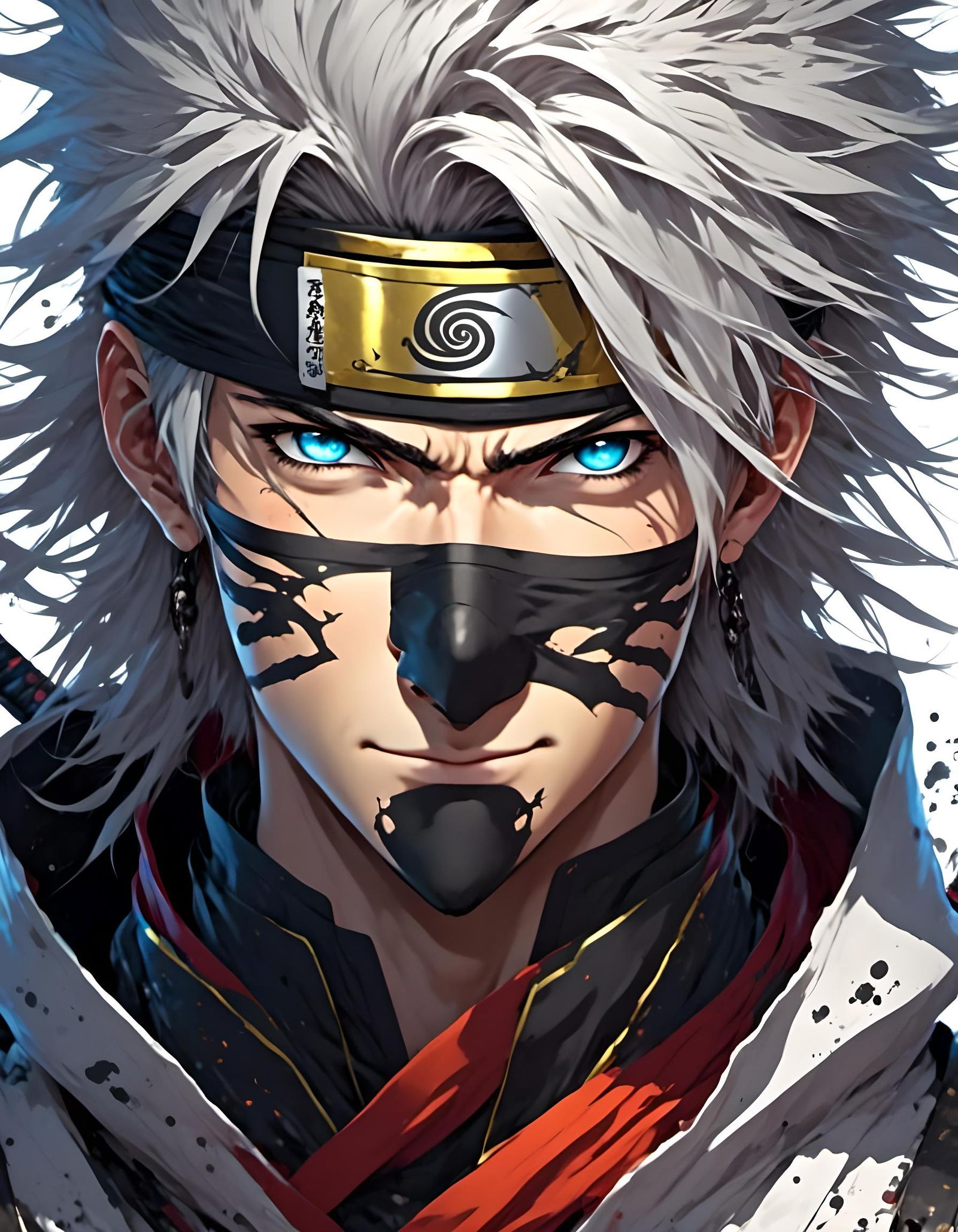 Handsome Jock as Naruto Ninja: Detailed Anime Portrait
