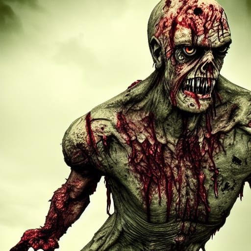Mutated Giant Zombie: A Bloody Undead Abomination