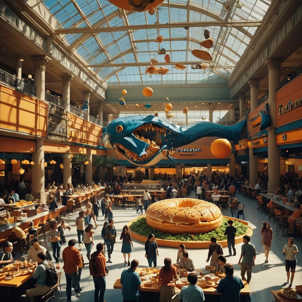 Giant Food Caught in Mall Food Court