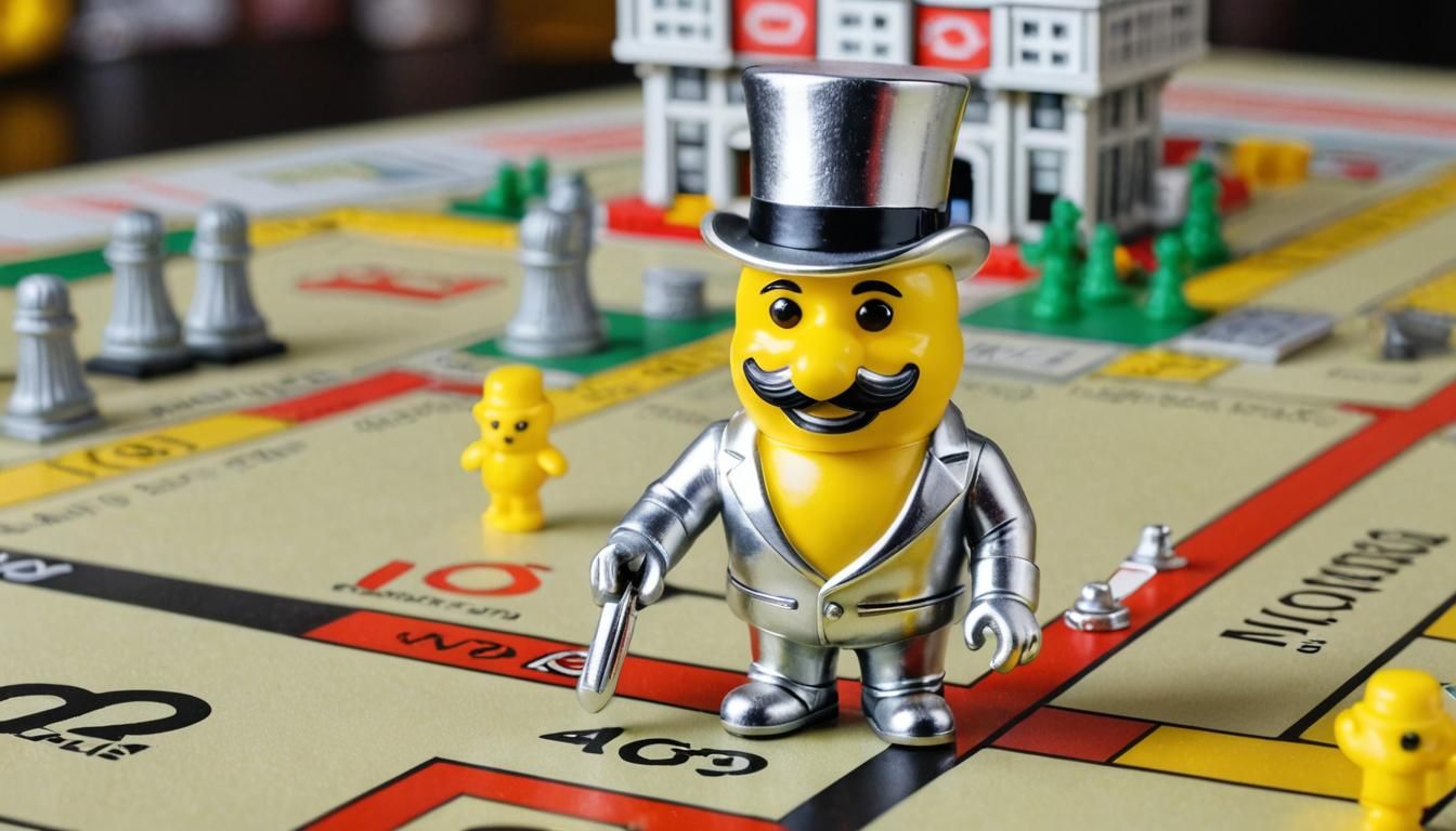 Banana Candy in Top Hat on Monopoly Board