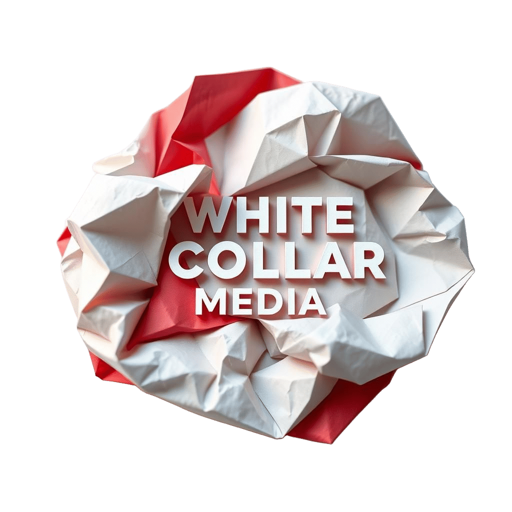 Minimalist Origami Logo for Media Channel in Papercraft Styl...