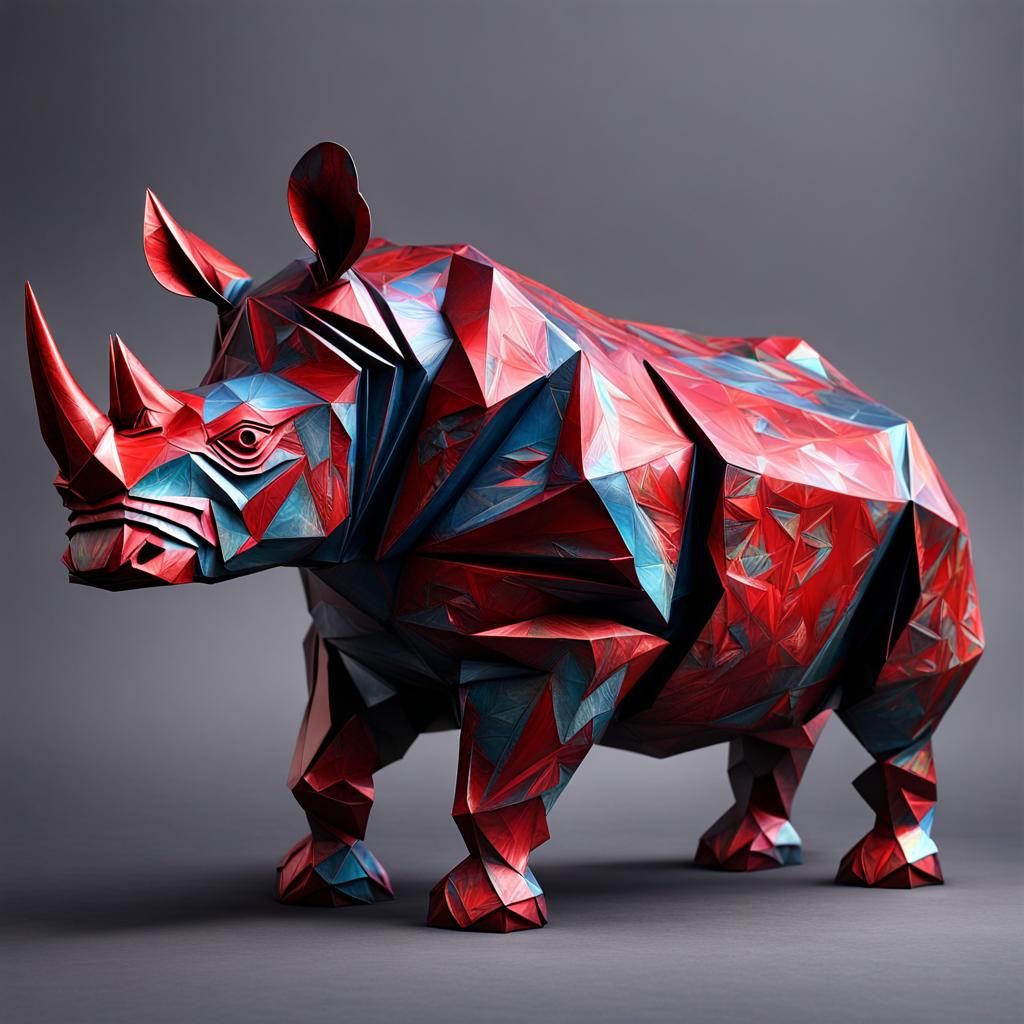 Recycled printed aluminum cocacola can metal origami folded ...