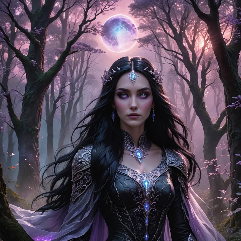 Mystical Drow in Enchanted Forest