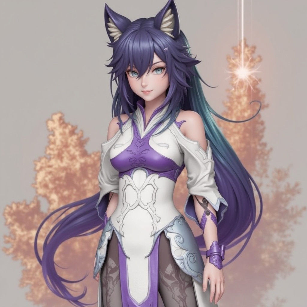 Genshin Impact Warrior in Mist-Shrouded Forest