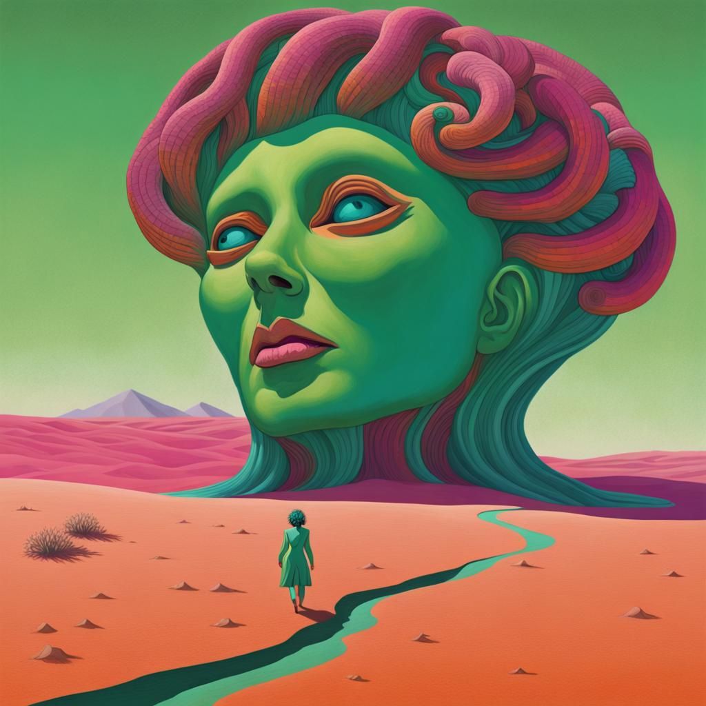 Medusa Walks Through a Fantastic Planet
