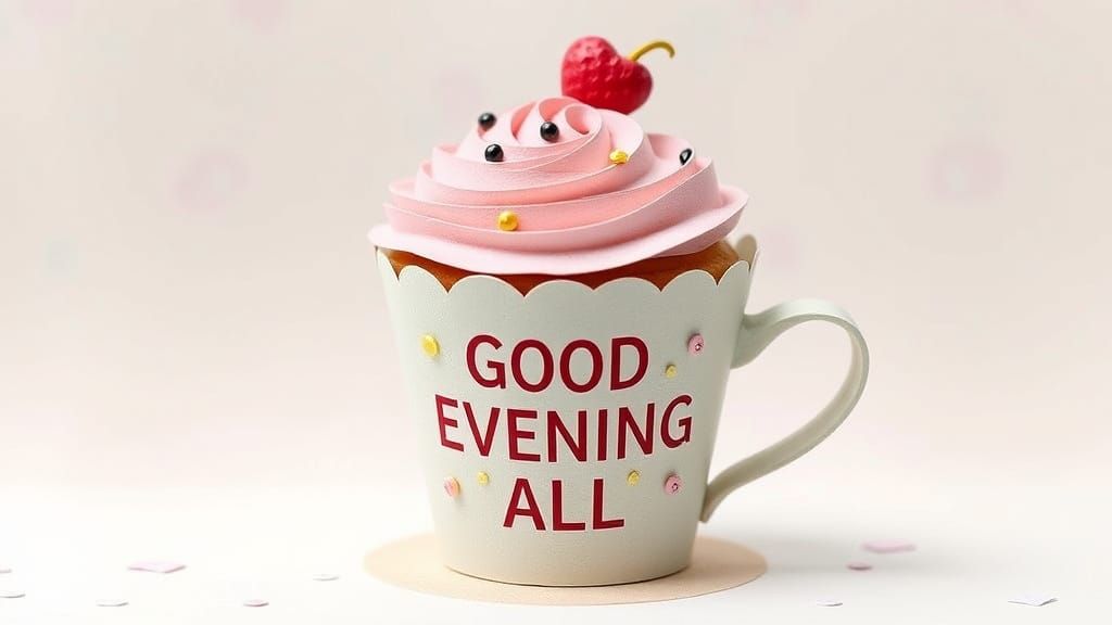 Cupcake in Cup: 3D Paper Collage Art