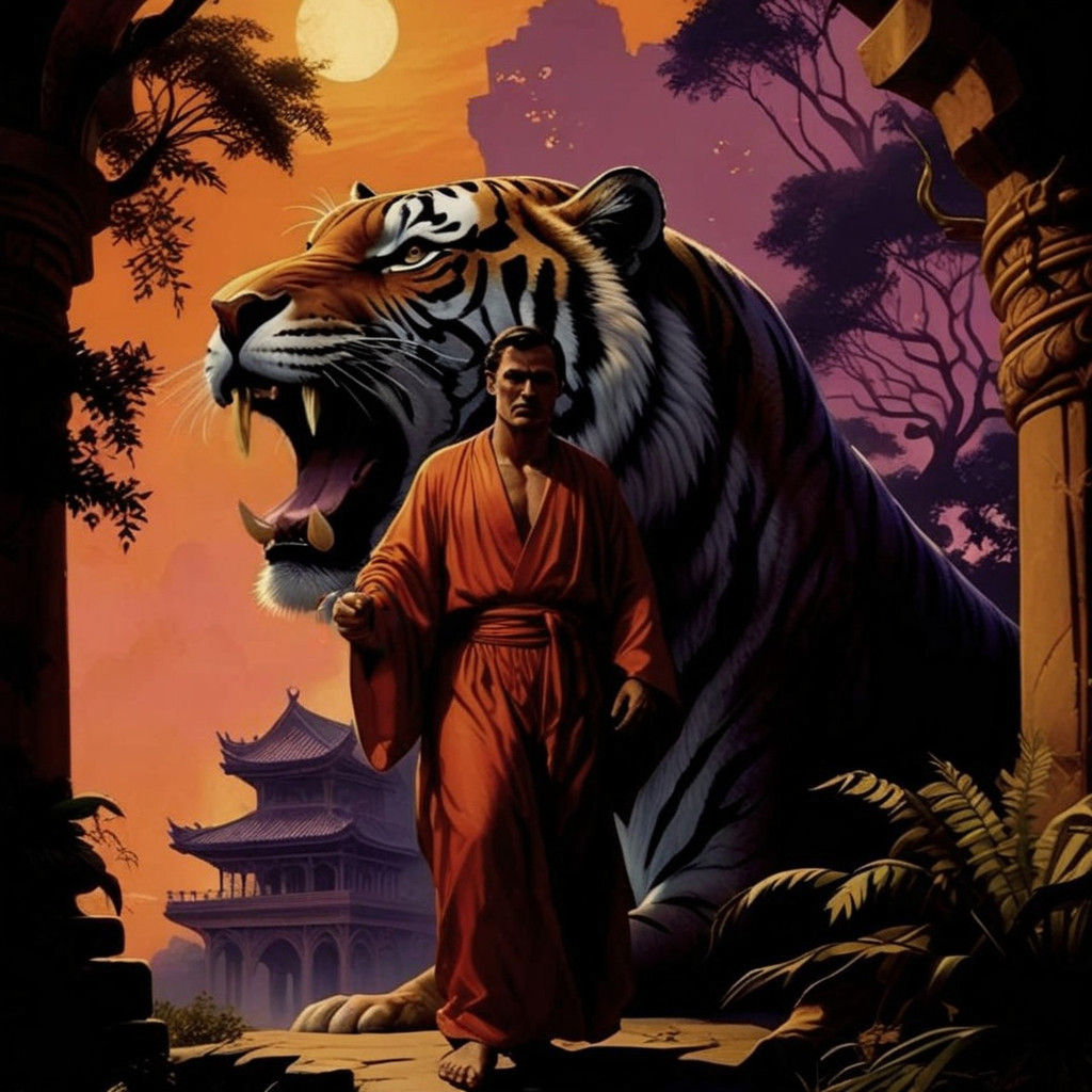 Saber-Toothed Mammal with Elongated Fangs