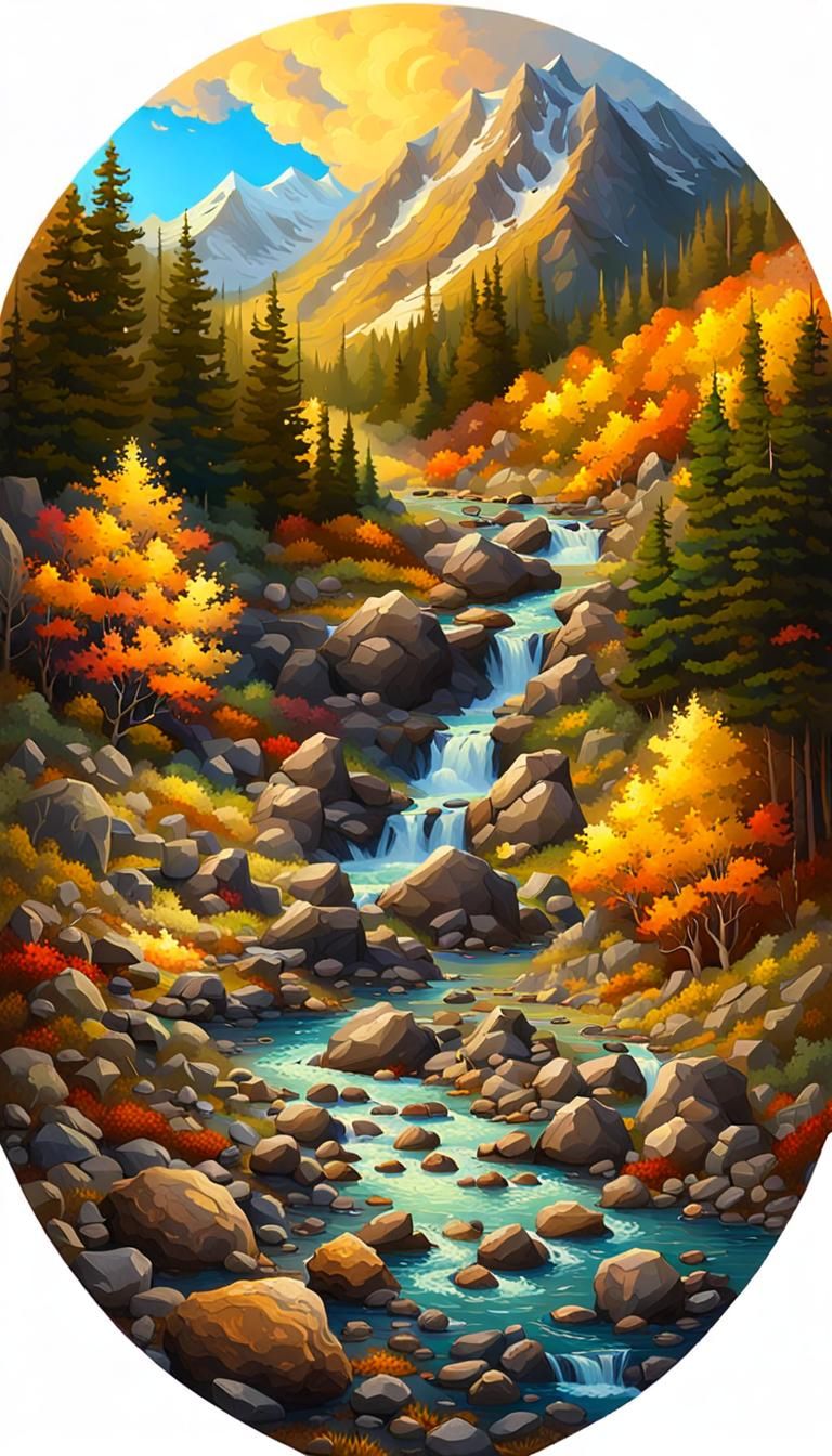 Gold Prospector Finds Nuggets in Mountain Stream