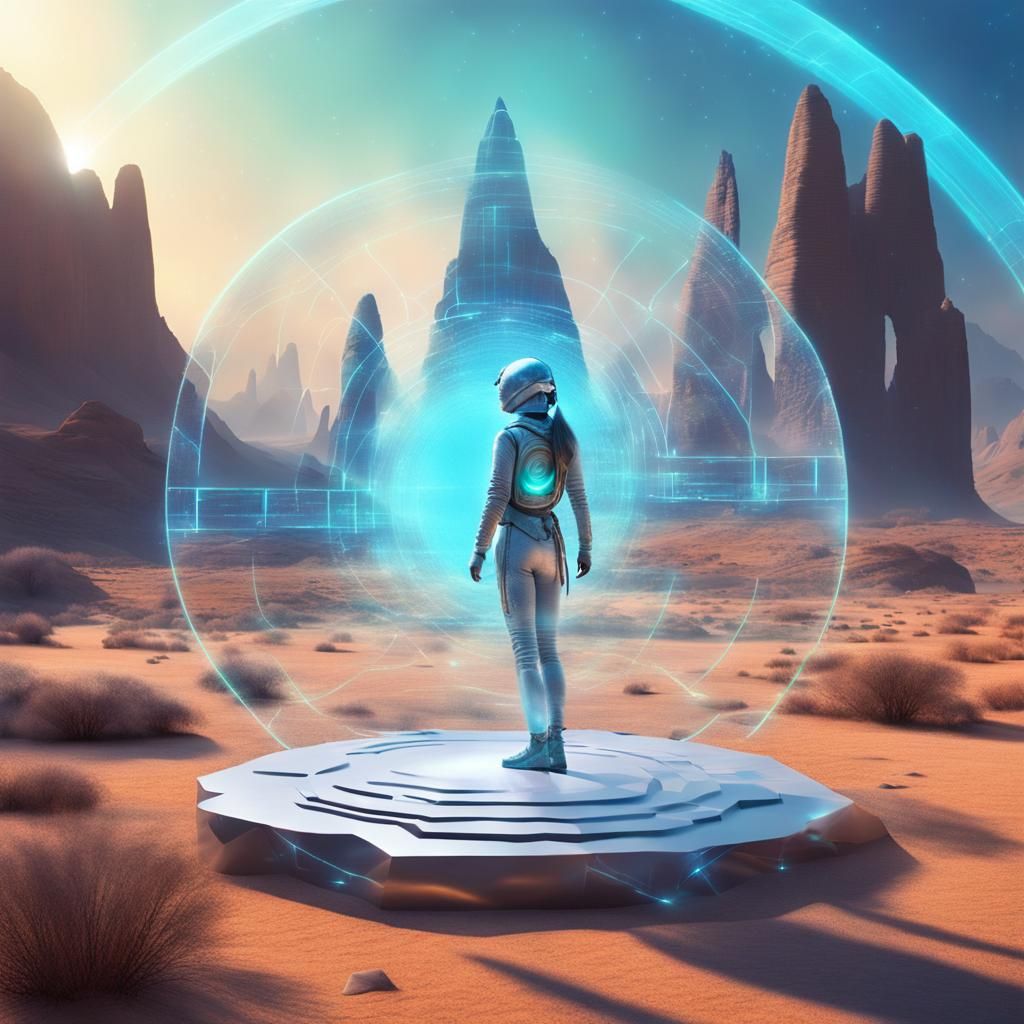 Galactic Illusion of a Futuristic Spacegirl in Ancient Lands...